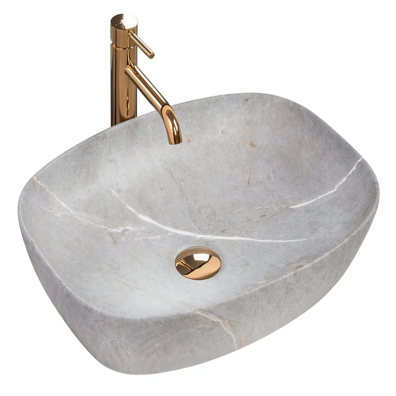 Aufsatzwaschbecken Freja Grau 51x39,5cm