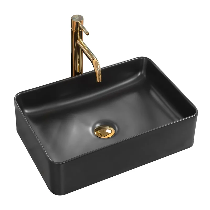 Aufsatzwaschbecken Avia Black Matt 50,5x34,5cm