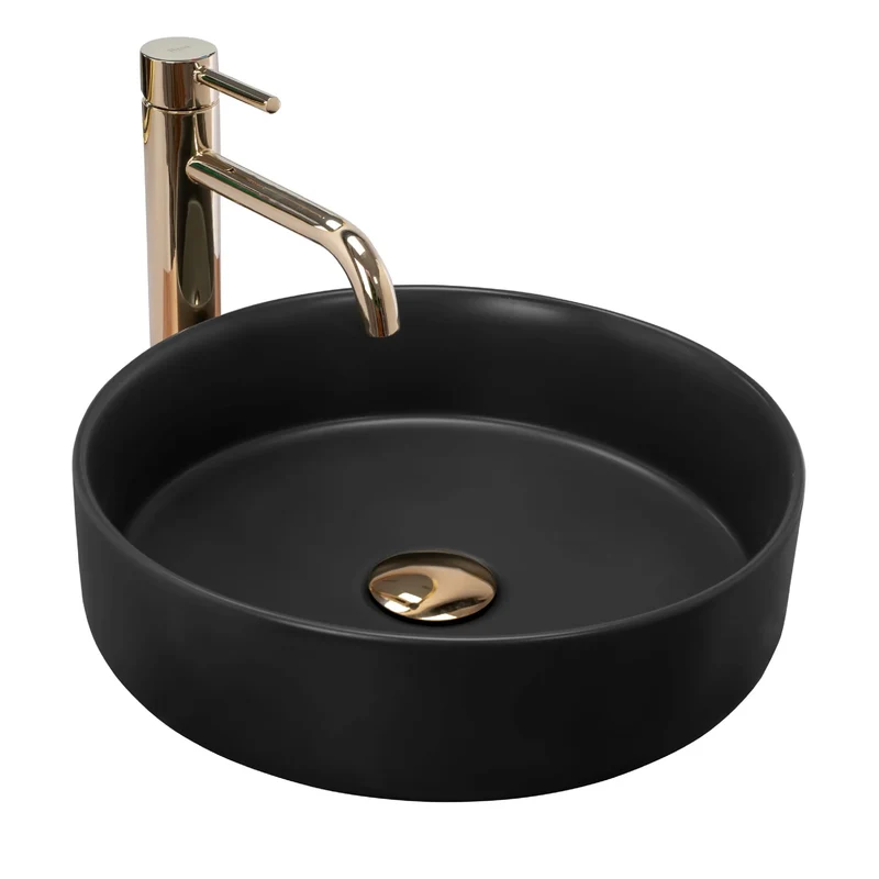 Aufsatzwaschbecken Sami Black Matt Ø 35cm